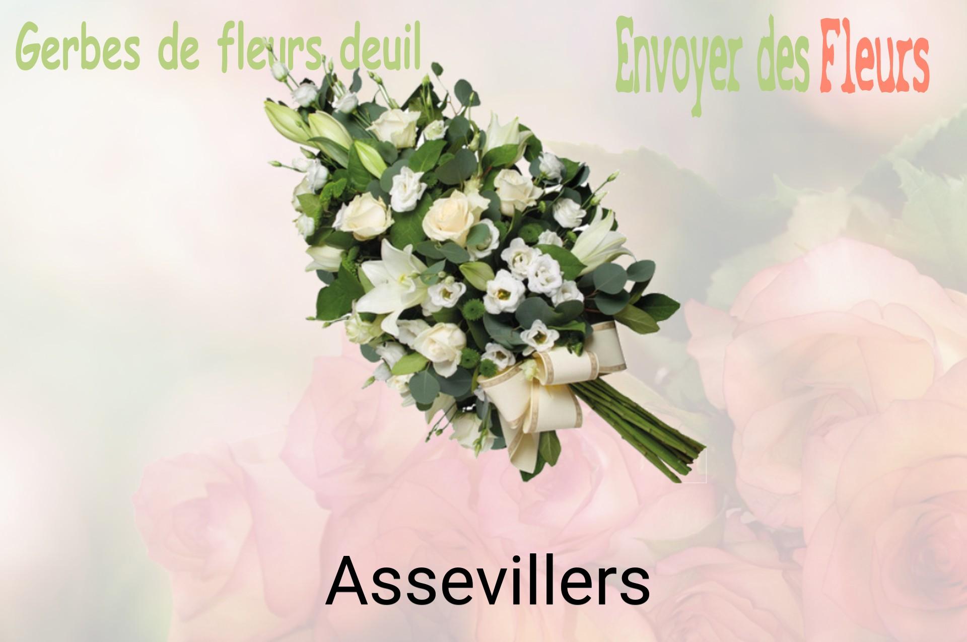 Gerbe de fleurs de deuil livrée à Assevillers